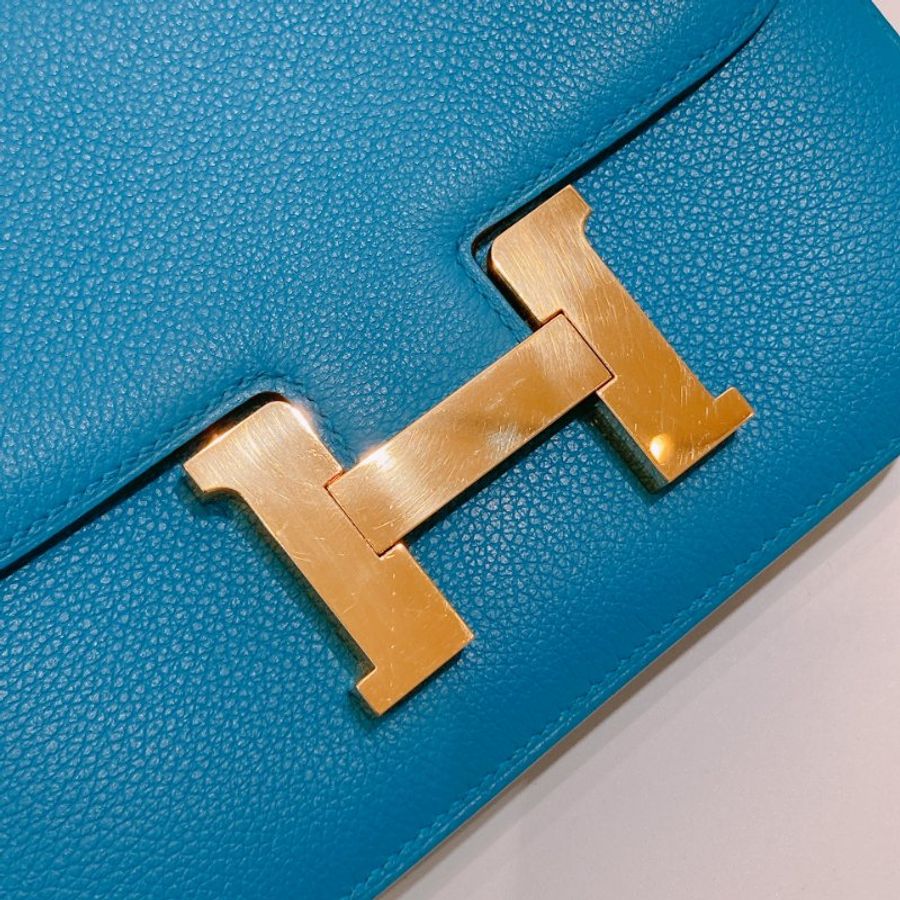 TW4927 Hermes 愛馬仕 迷你康康 坦桑尼亞藍 金扣Mini Constance B3 Bleu Zanzibar x GHW-9