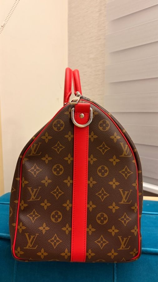 LV Keepall 50 紅色 稀有款-2