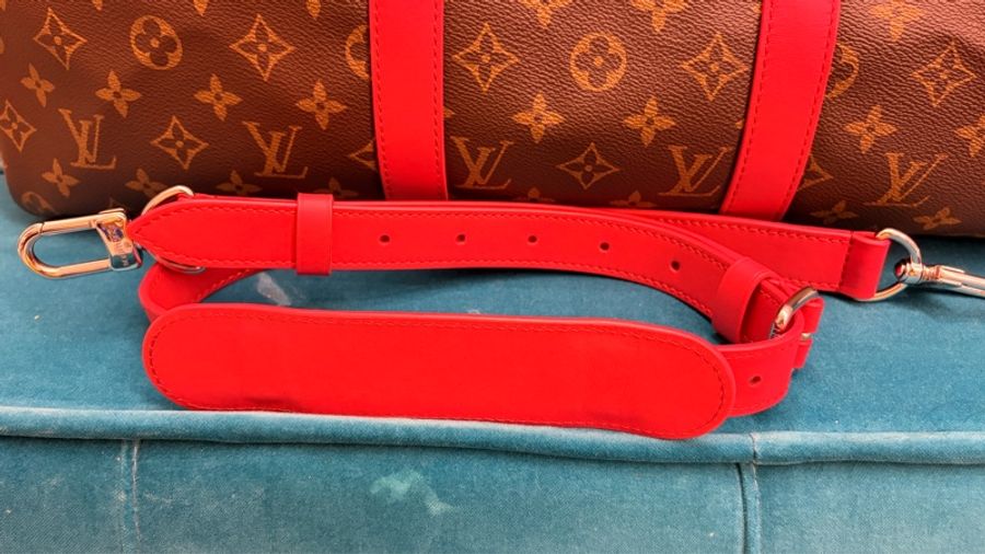 LV Keepall 50 紅色 稀有款-4
