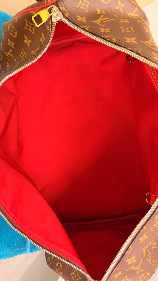 LV Keepall 50 紅色 稀有款-5