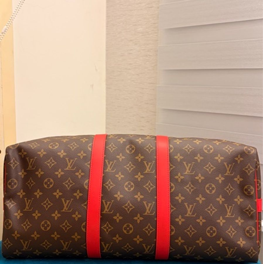 LV Keepall 50 紅色 稀有款-6