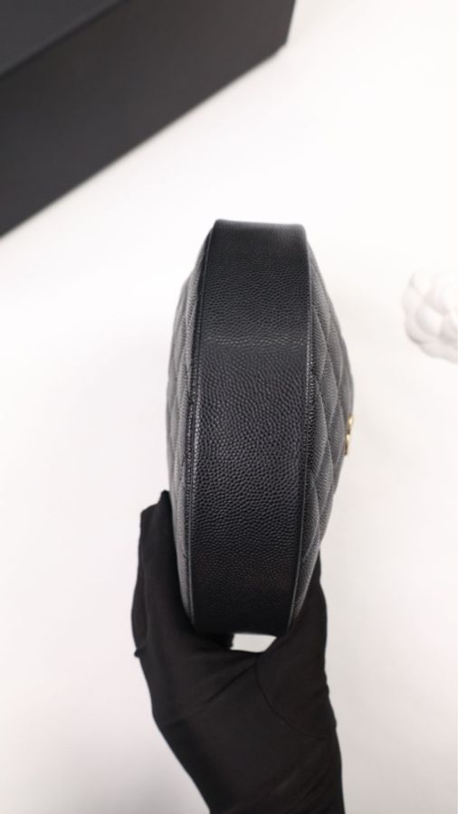 Chanel 24S黑金荔枝皮皮穿链呼啦圈手提包-2
