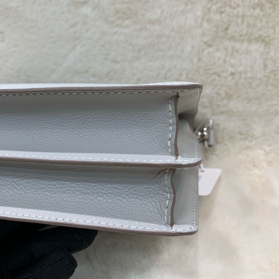 Hermes Roulis 23奶灰色銀扣豬鼻袋 C stamp-6