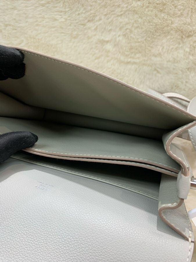 Hermes Roulis 23奶灰色銀扣豬鼻袋 C stamp-15
