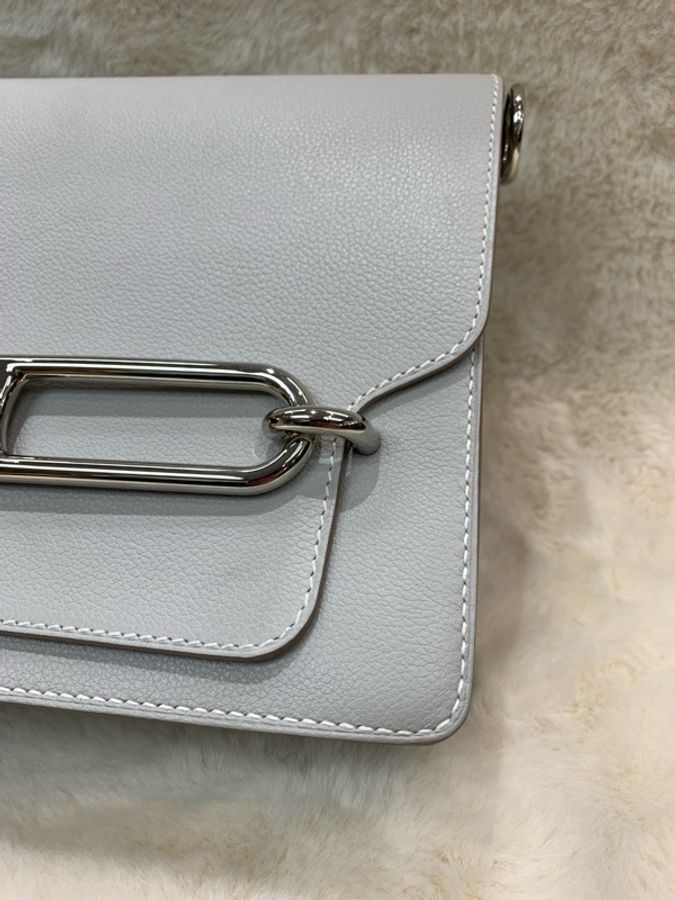 Hermes Roulis 23奶灰色銀扣豬鼻袋 C stamp-20
