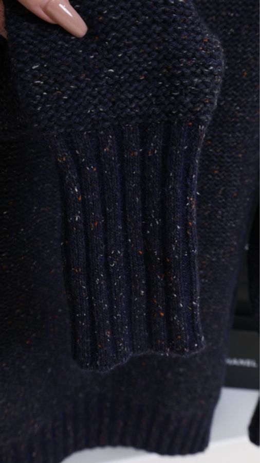 Chanel 90年紫色细闪星空铃铛毛衣-7