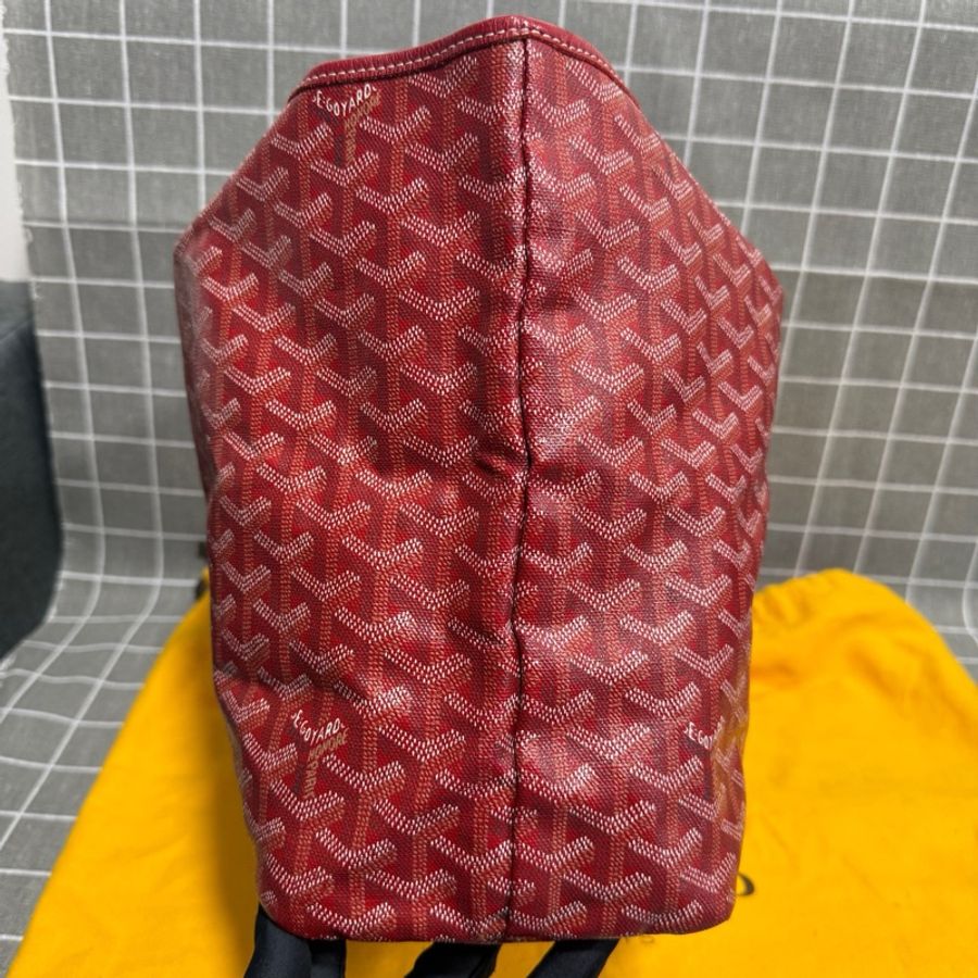高雅德/Goyard SAINTLOUIS小號包子母包單肩包購物袋托特包 紅色-5
