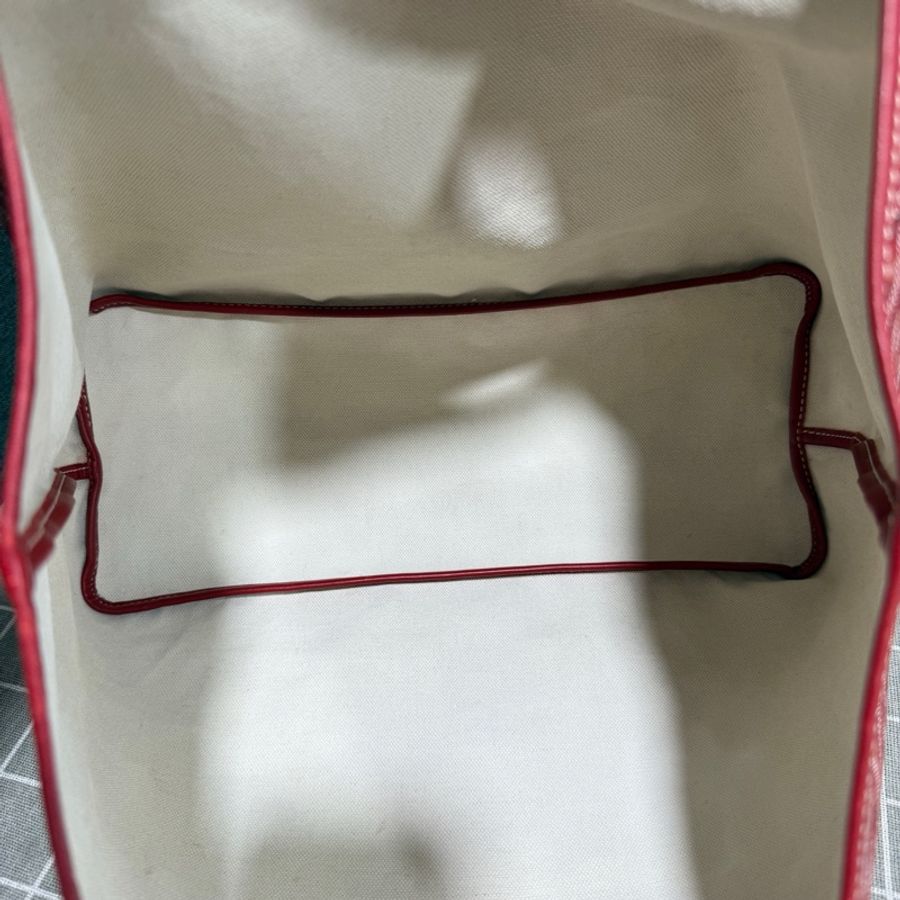 高雅德/Goyard SAINTLOUIS小號包子母包單肩包購物袋托特包 紅色-8
