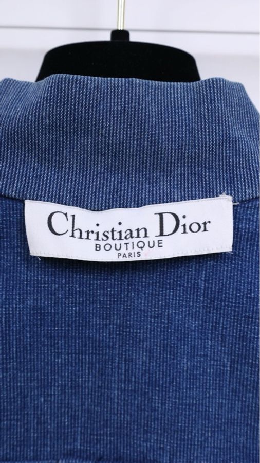 Dior 04年春夏蓝色丹宁牛仔四口袋马甲长裤套装-20