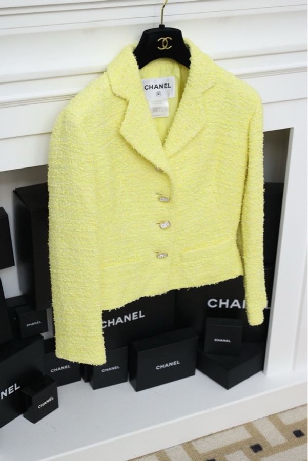 Chanel 12年小鸡黄钻扣上衣外套-1