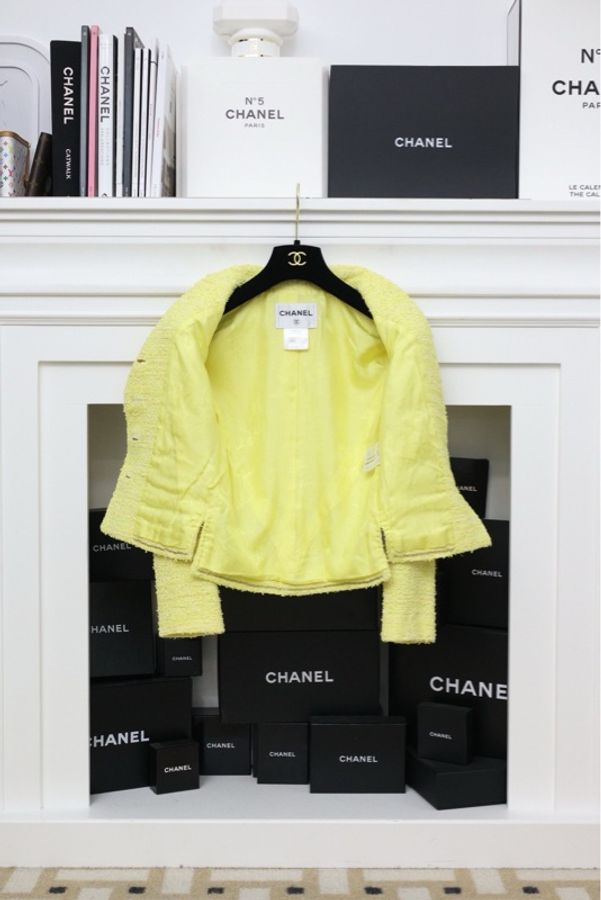 Chanel 12年小鸡黄钻扣上衣外套-3