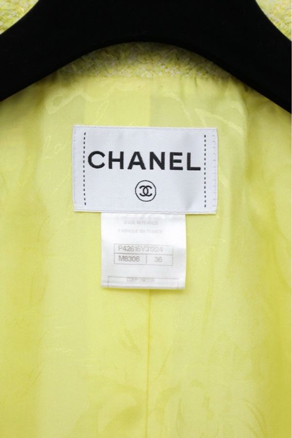 Chanel 12年小鸡黄钻扣上衣外套-17