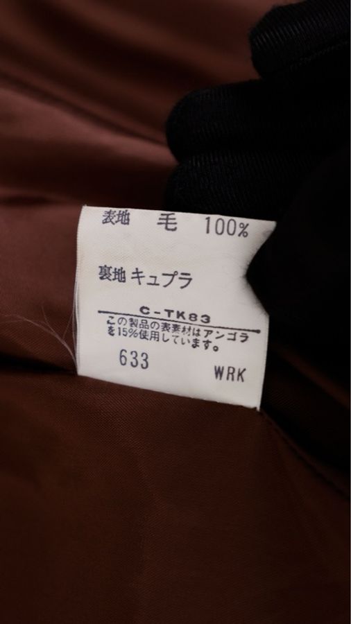 YSL棕色斜纹软呢四口袋一粒扣西装外套-9