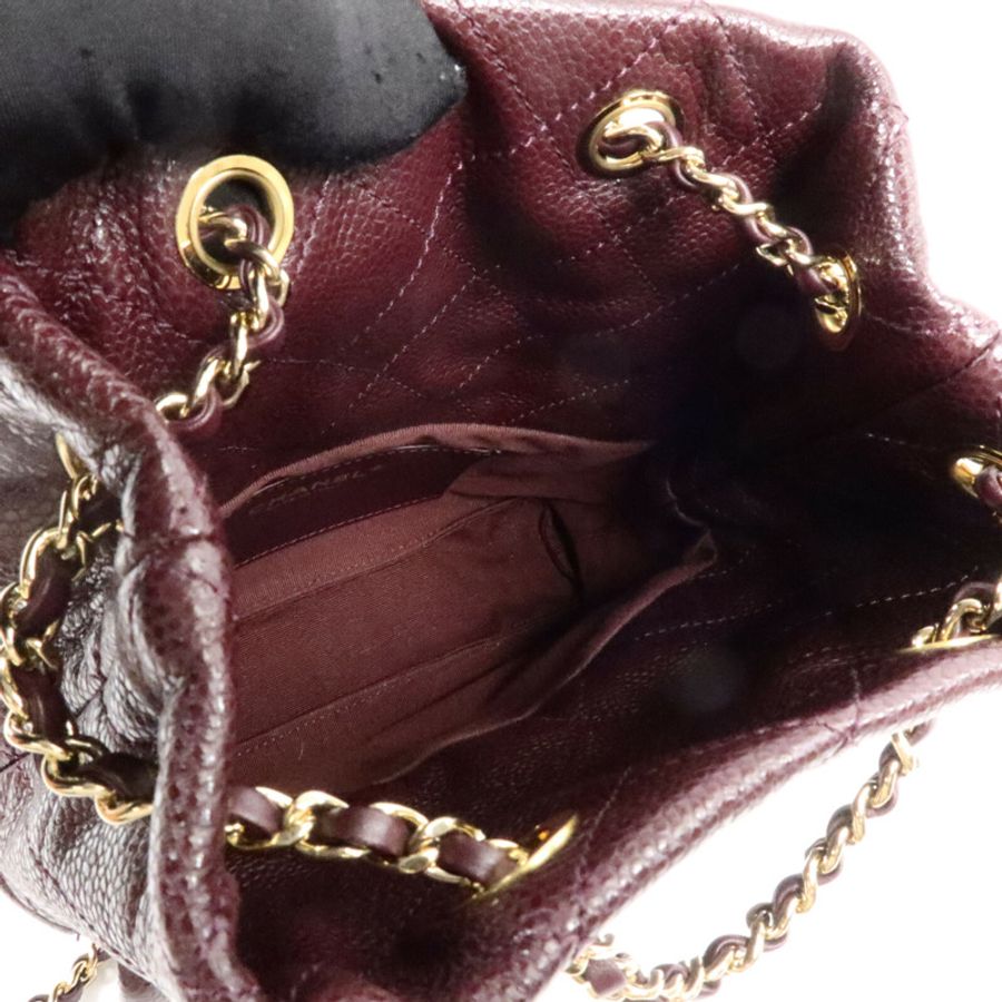 CHANEL 牛皮皮革Backpack鏈帶背包-4