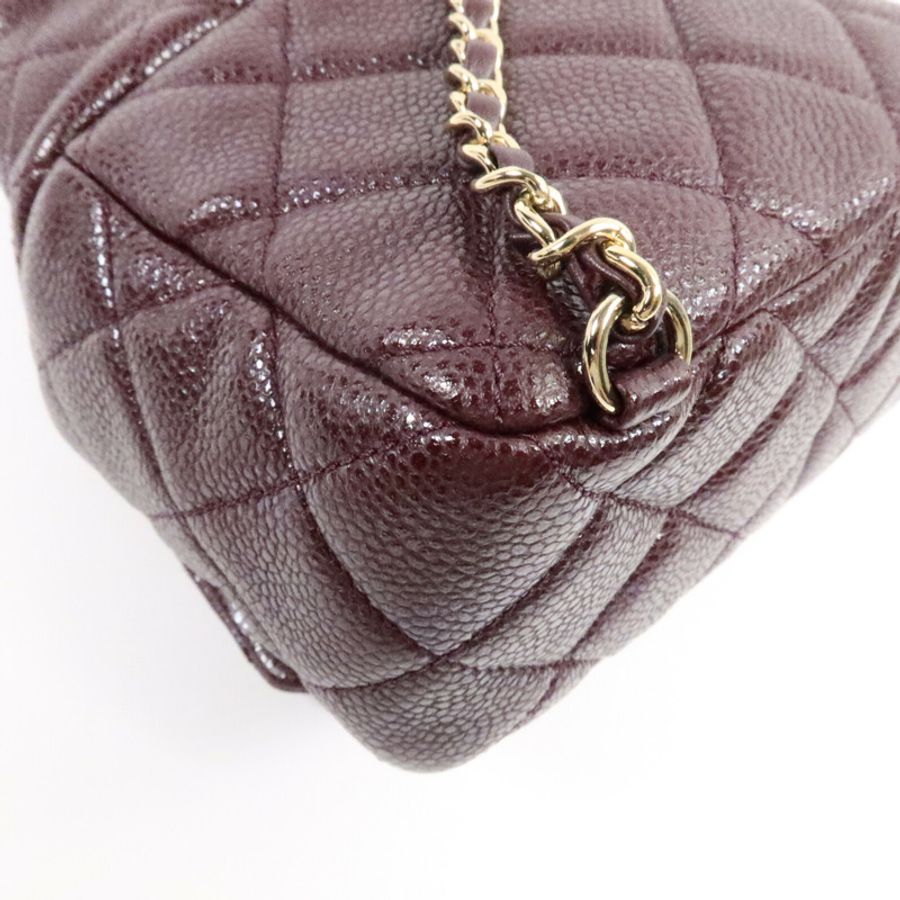 CHANEL 牛皮皮革Backpack鏈帶背包-13