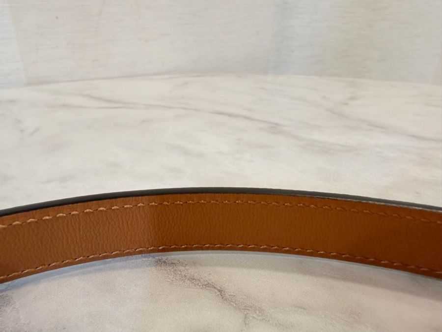 Hermes 黑 epsom kelly 金釦腰帶-14