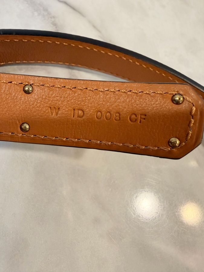 Hermes 黑 epsom kelly 金釦腰帶-18