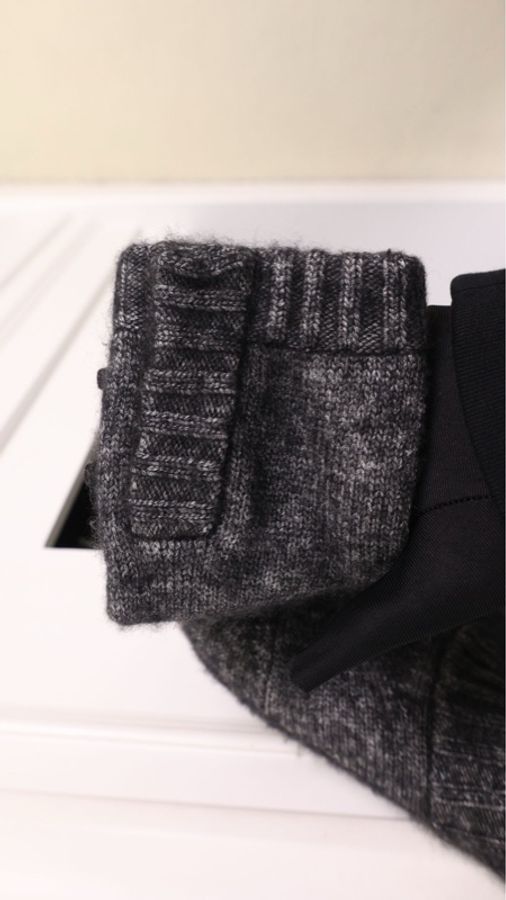 Chanel 13年深灰色山羊绒针织开衫圆领crop短外套-15