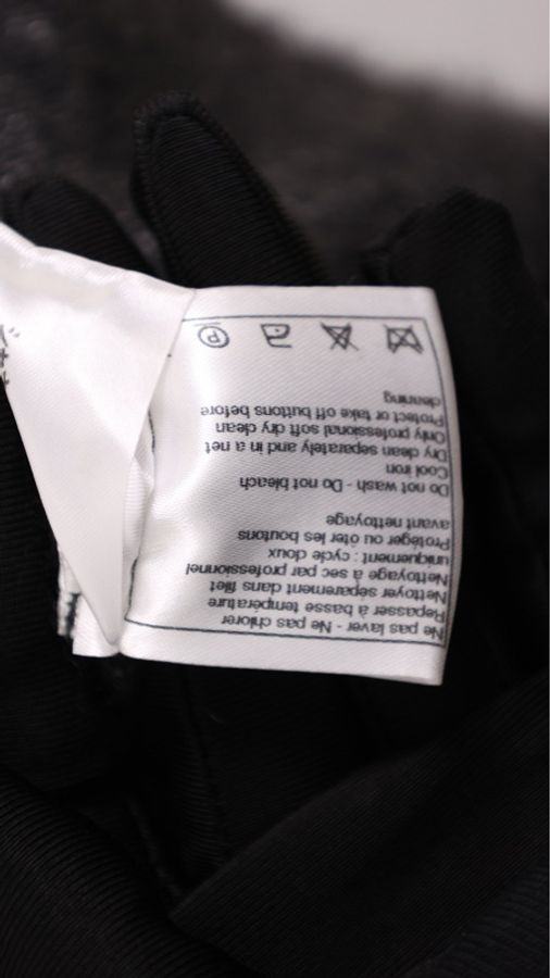 Chanel 13年深灰色山羊绒针织开衫圆领crop短外套-26