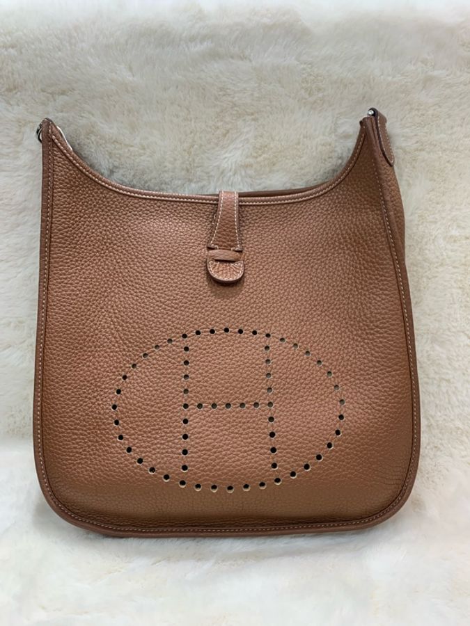 Hermes Evelyne 29 金棕色 U stamp 銀扣-0