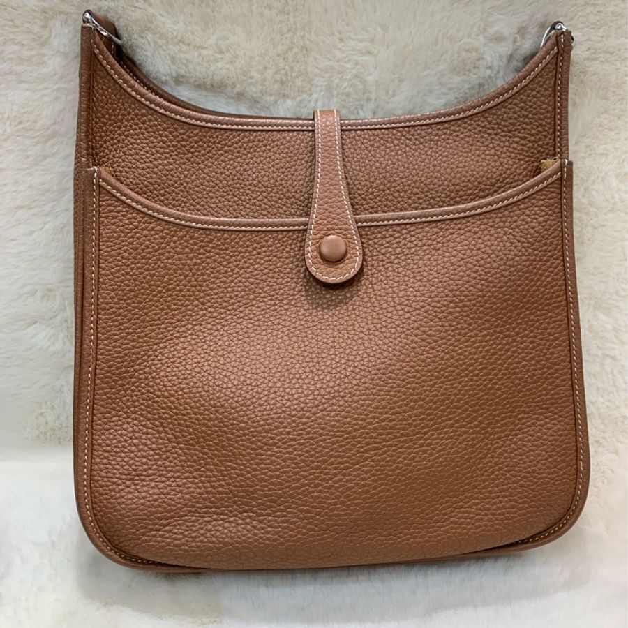 Hermes Evelyne 29 金棕色 U stamp 銀扣-11