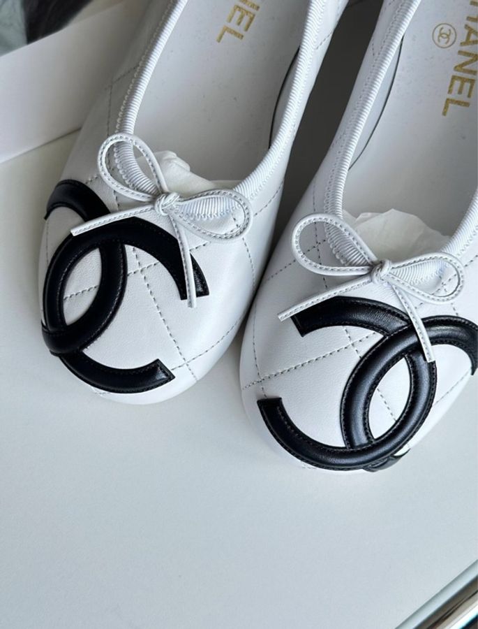 【今年斷碼爆款💥比代購更便宜】全新 Chanel Coco Beach中古康鵬鞋大CC logo芭蕾舞鞋平底單鞋 36/37.5/38/38.5/39.5-5