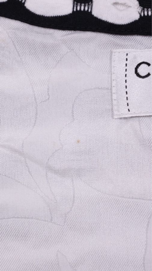Chanel 24S秀款黑白波点拼接衬衫娃娃领花花钻扣长袖连衣裙外套领口可拆卸-40