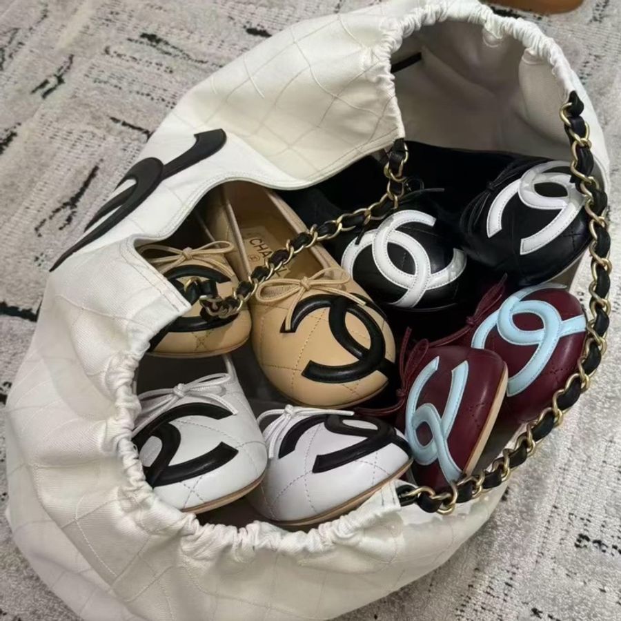 【今年斷碼爆款💥比代購更便宜】全新Chanel Coco Beach中古康鵬鞋大CC logo芭蕾舞鞋平底單鞋 36/37.5/38/38.5/39.5-2