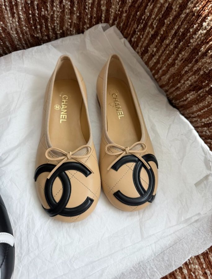 【今年斷碼爆款💥比代購更便宜】全新Chanel Coco Beach中古康鵬鞋大CC logo芭蕾舞鞋平底單鞋 36/37.5/38/38.5/39.5-5