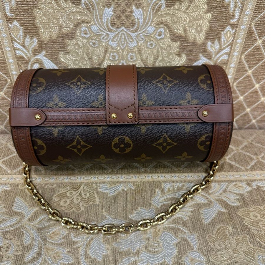 LV 原花金釦Papillon Trunk肩斜背包M57835-1
