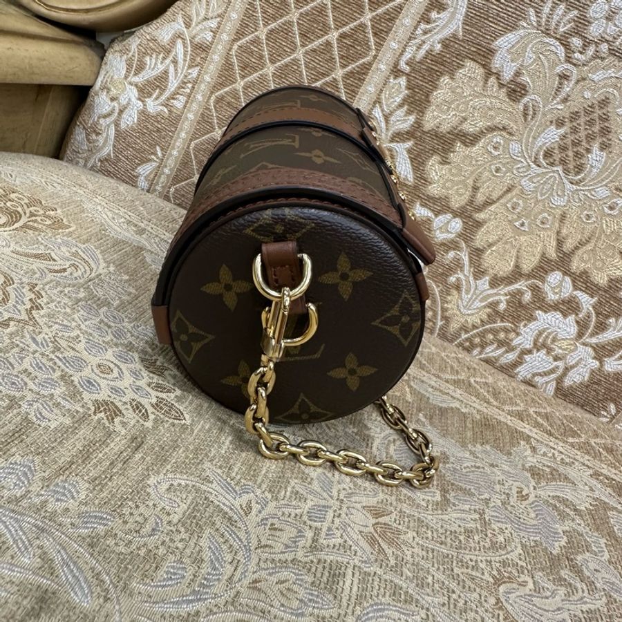 LV 原花金釦Papillon Trunk肩斜背包M57835-2