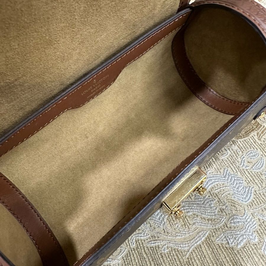 LV 原花金釦Papillon Trunk肩斜背包M57835-9