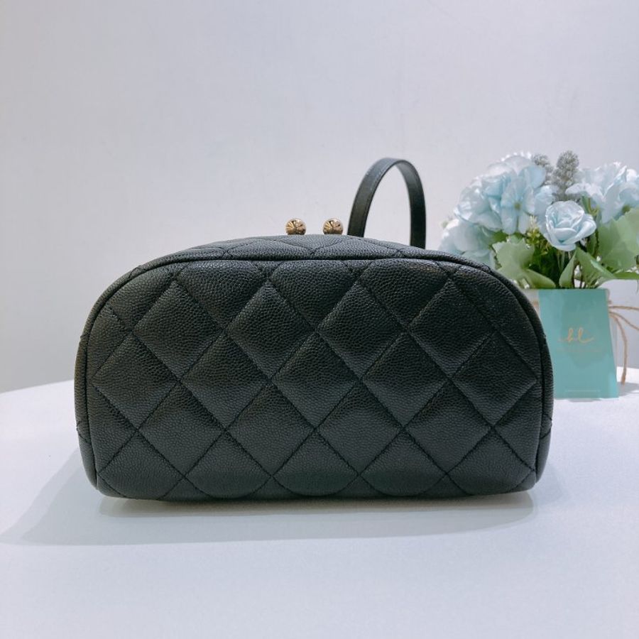 TW4929 Chanel 香奈兒 大號 荔枝皮 黑色雙肩包 Backpack Caviar Black x GHW-4