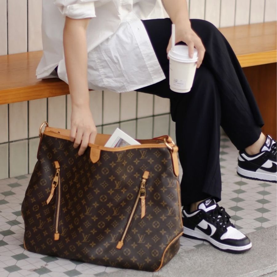 【LV 新晉網紅Delightful🙌🏻大包又開始火起來了🔥】LV老花Monogram Delightful 大號拉鍊包-4