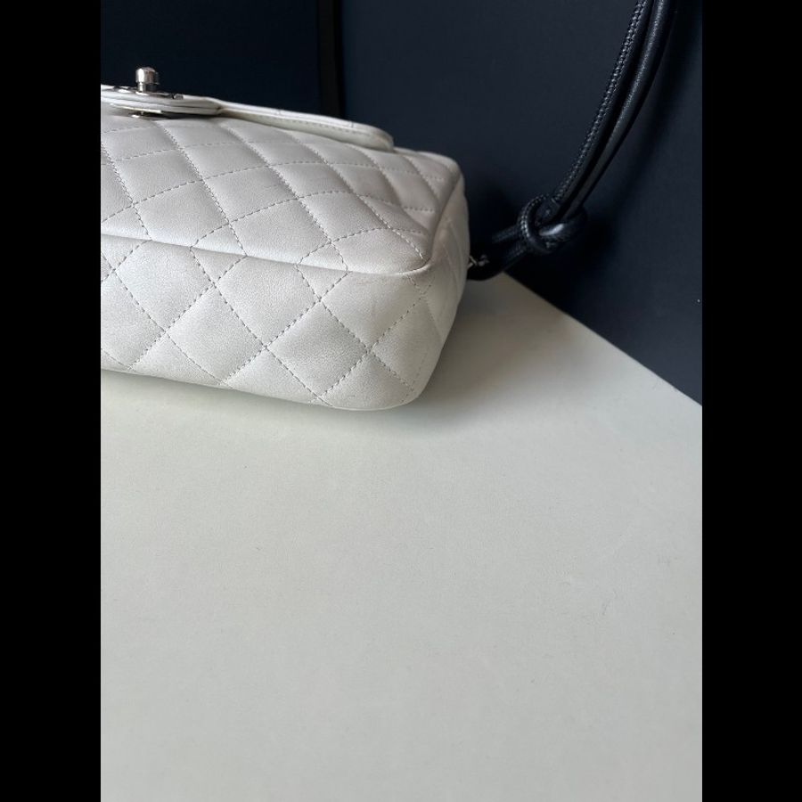 98新 Chanel/香奈兒 白色康鵬相機包-5