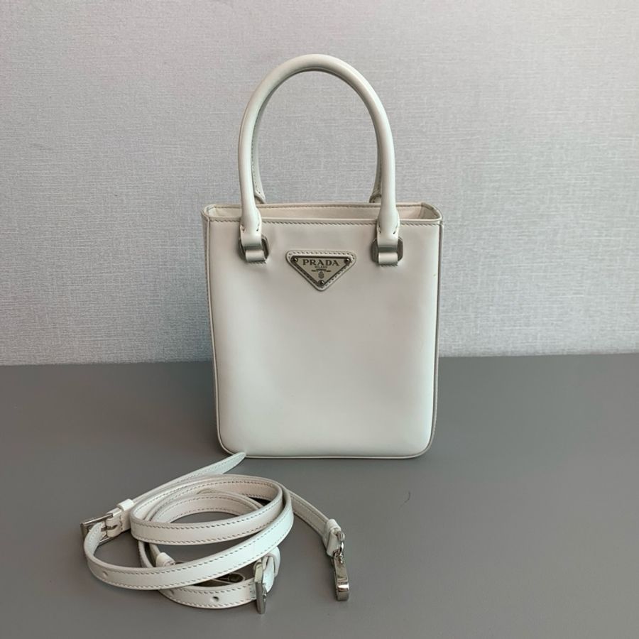 ✨Prada|三角標亮面漆皮托特手提包|98新-2