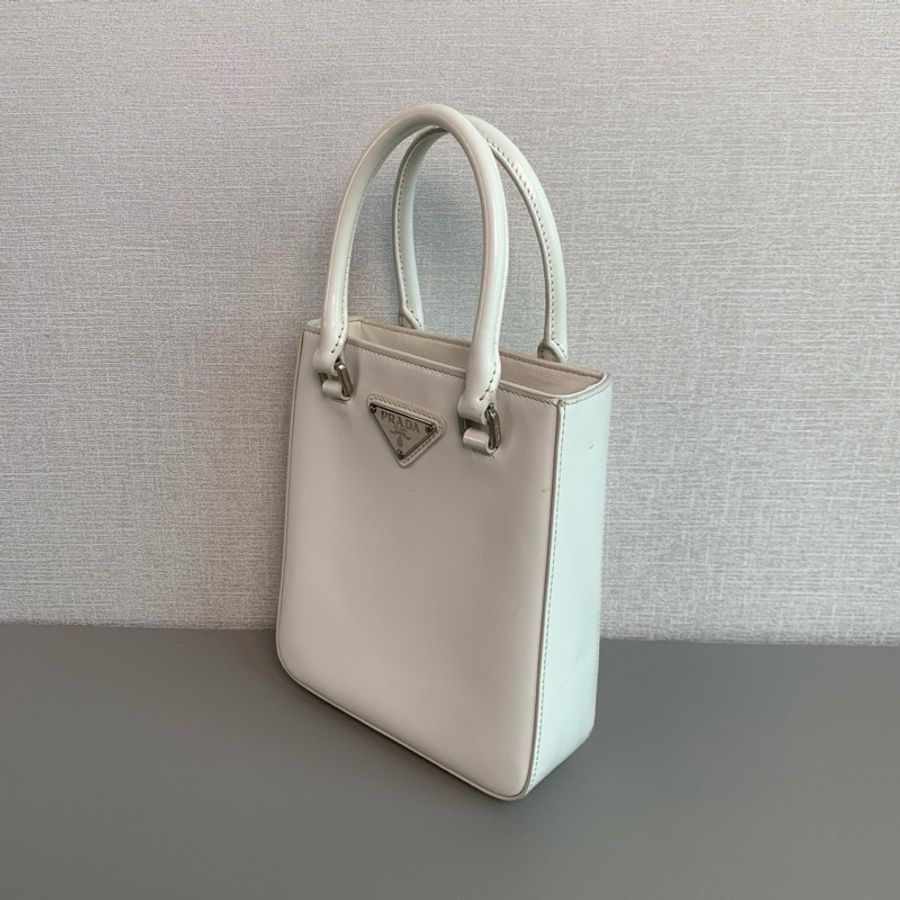 ✨Prada|三角標亮面漆皮托特手提包|98新-6