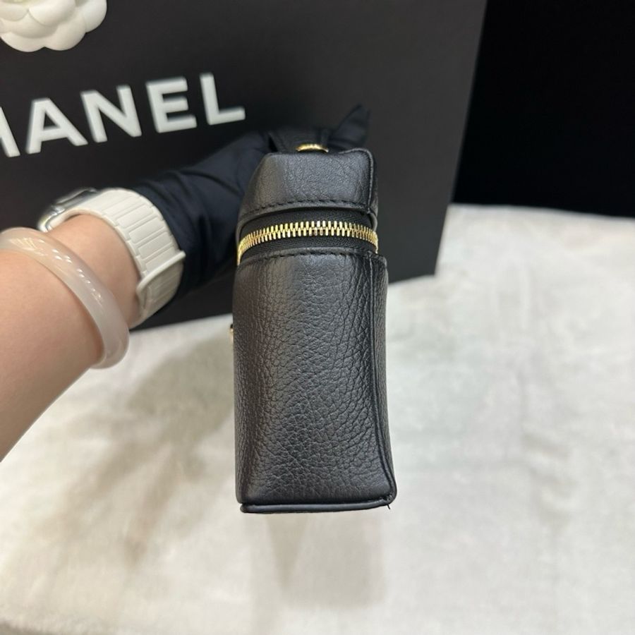 Chanel 香奈兒 26A 黑金 荔枝紋 Lp 飯盒包 小號 手提包單肩包斜挎包 芯片款-3