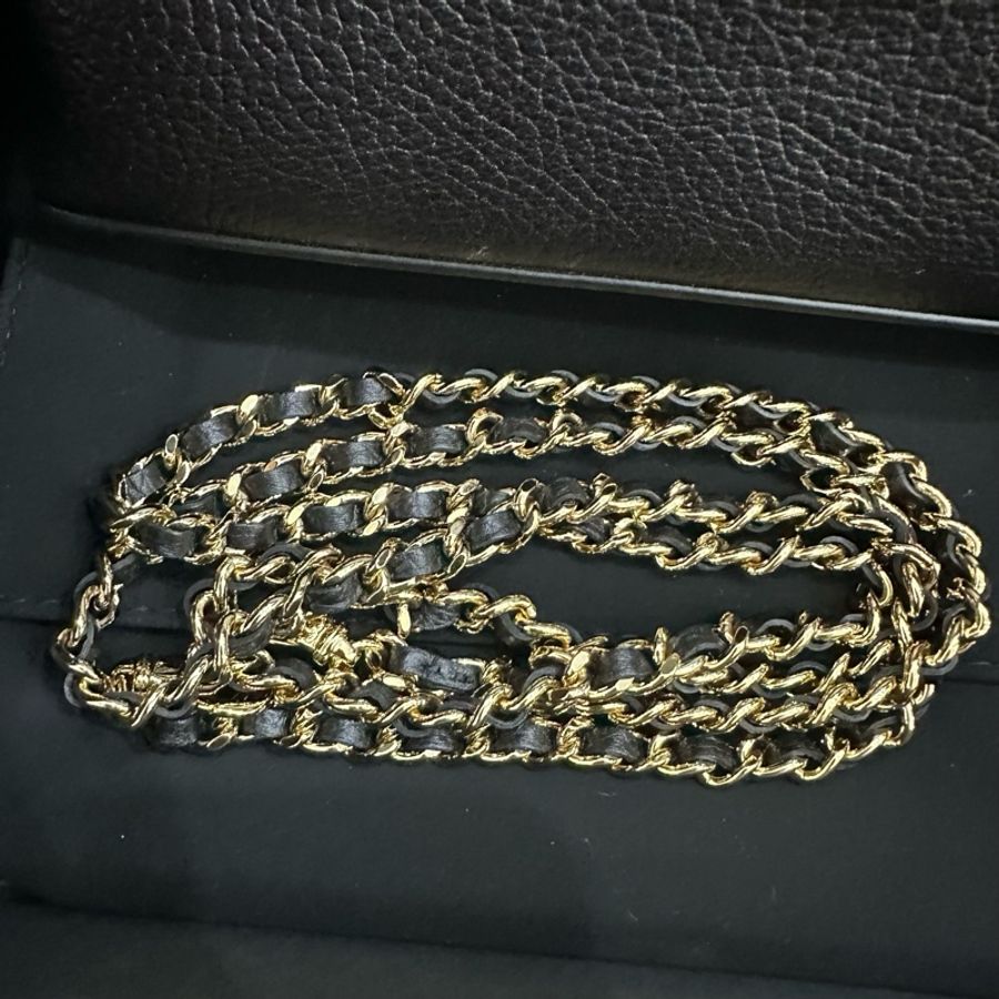 Chanel 香奈兒 26A 黑金 荔枝紋 Lp 飯盒包 小號 手提包單肩包斜挎包 芯片款-8