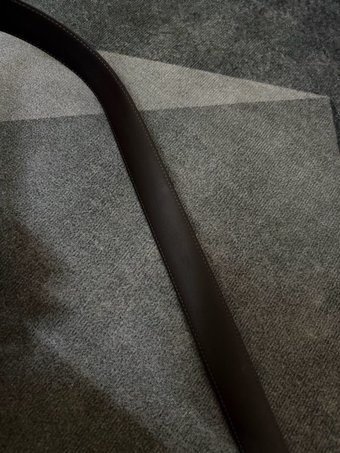 Lv棕色棋盤格皮帶(90cm)-6