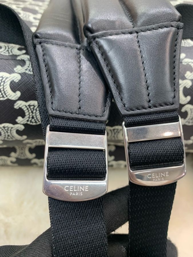 Celine 賽琳黑白色 老花 背包-23