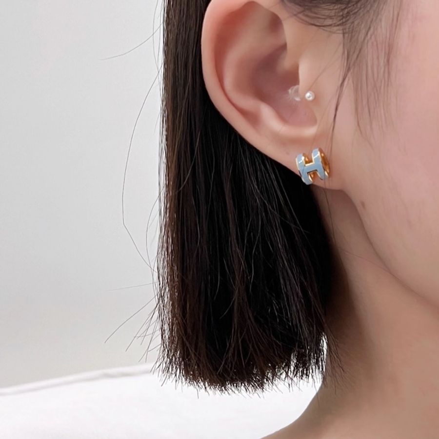【99新 ✨ 全網最低價!】Hermes/爱马仕 Mini H-Pop耳钉(下單前先詢問庫存❗️❗️)-5