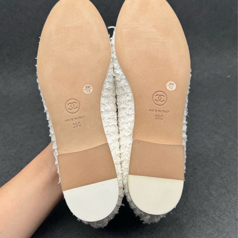 【99新 ✨ 全網最低價!】Chanel/香奈兒 經典黑白花呢芭蕾舞單鞋 36碼(下單前先詢問庫存❗️❗️)-5