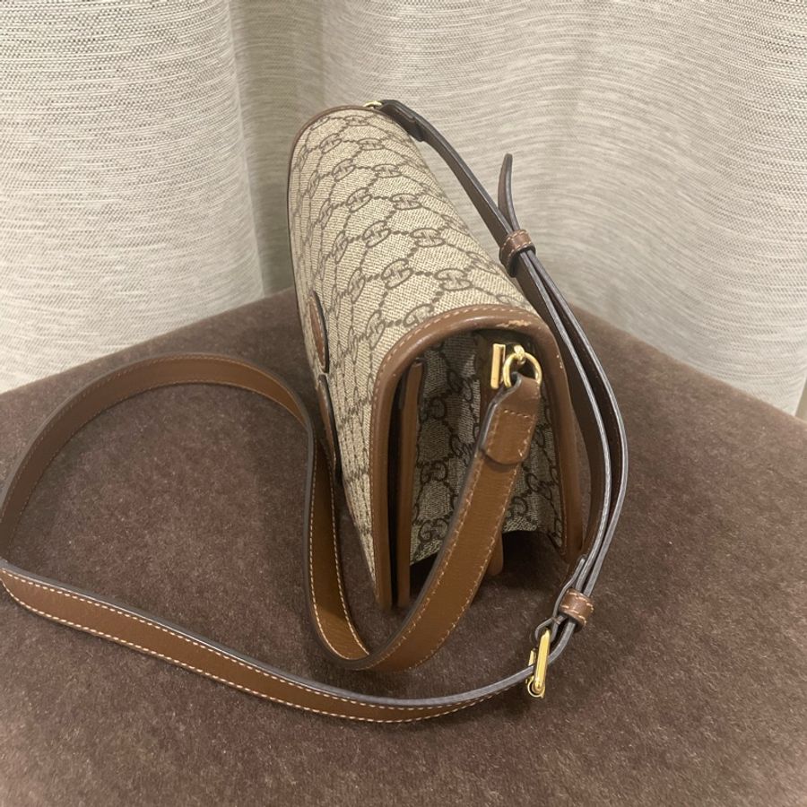 GUCCI Retro經典帆布斜背包 防潑水PVC-3