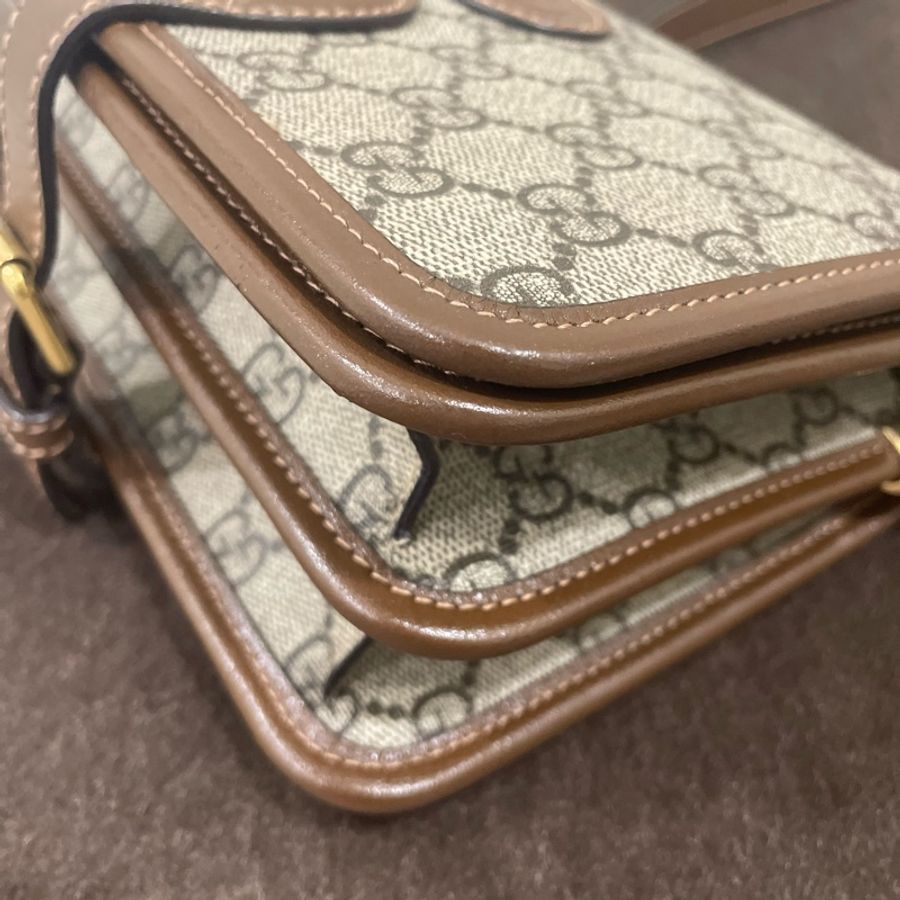GUCCI Retro經典帆布斜背包 防潑水PVC-8