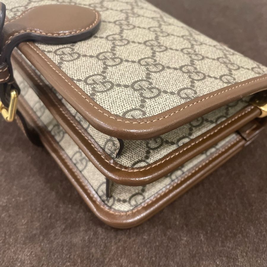 GUCCI Retro經典帆布斜背包 防潑水PVC-10