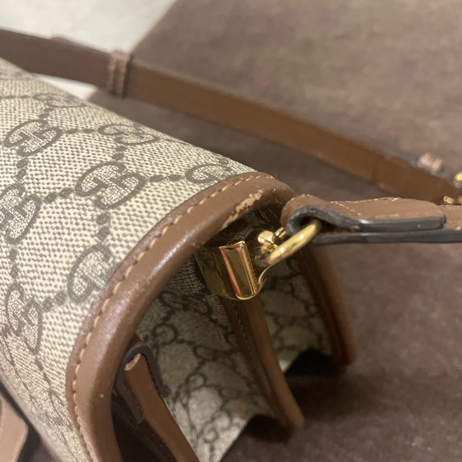 GUCCI Retro經典帆布斜背包 防潑水PVC-18