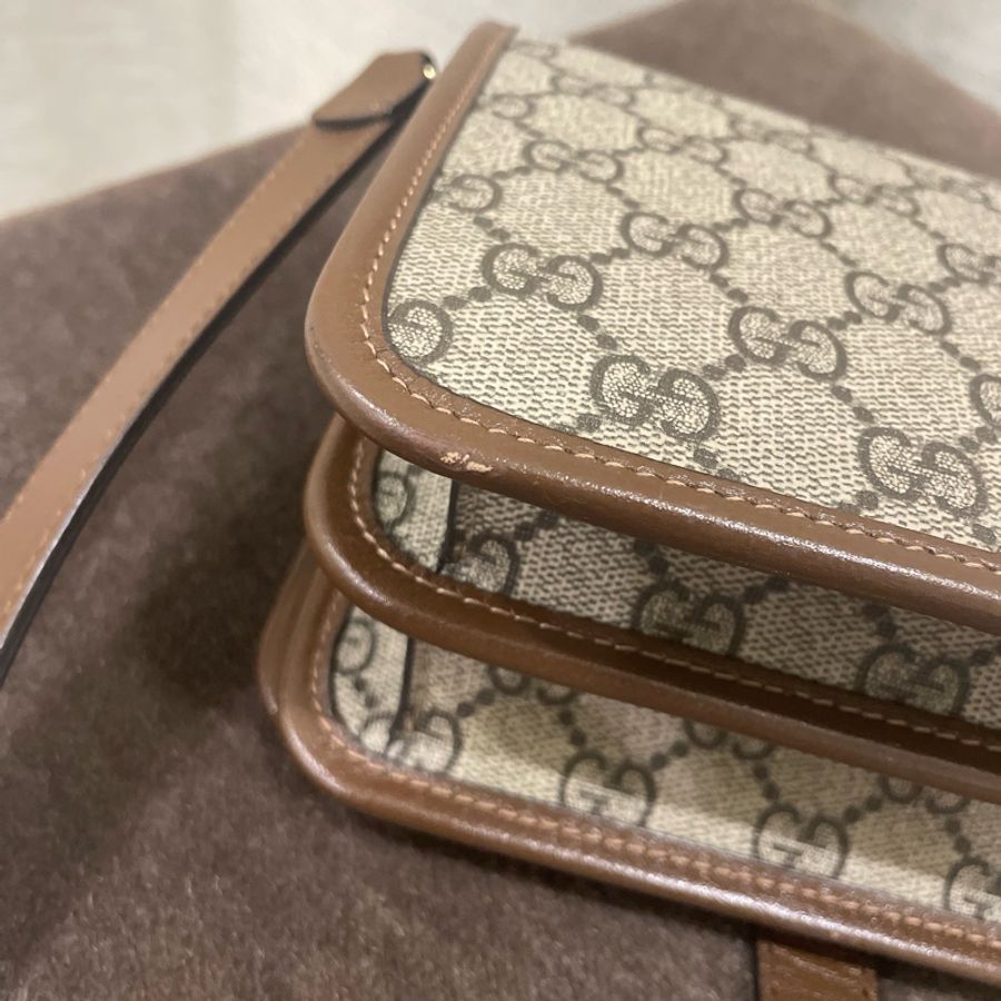 GUCCI Retro經典帆布斜背包 防潑水PVC-20