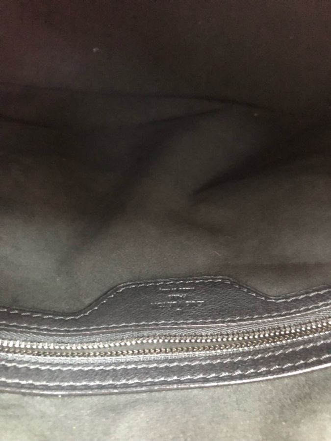 LV 路易威登 黑色全皮老花 手拎上肩包-17