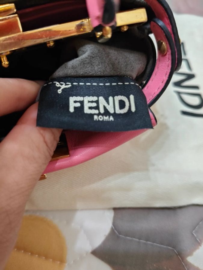 Fendi 粉色Micro peekaboo(附防塵袋) 手提肩背兩用包-4